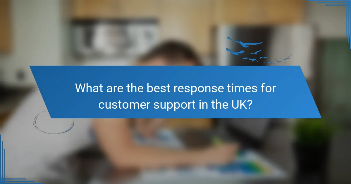 What are the best response times for customer support in the UK?