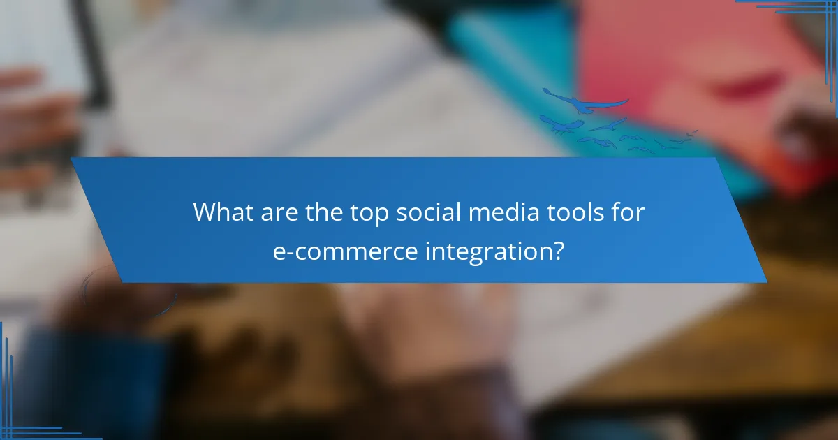What are the top social media tools for e-commerce integration?