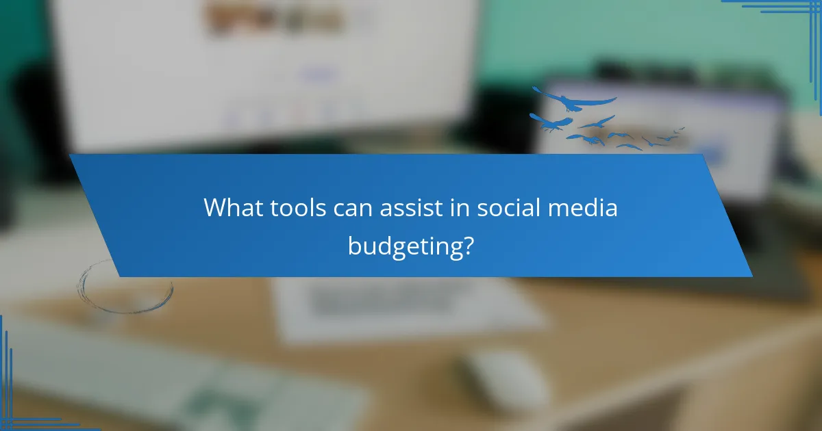 What tools can assist in social media budgeting?